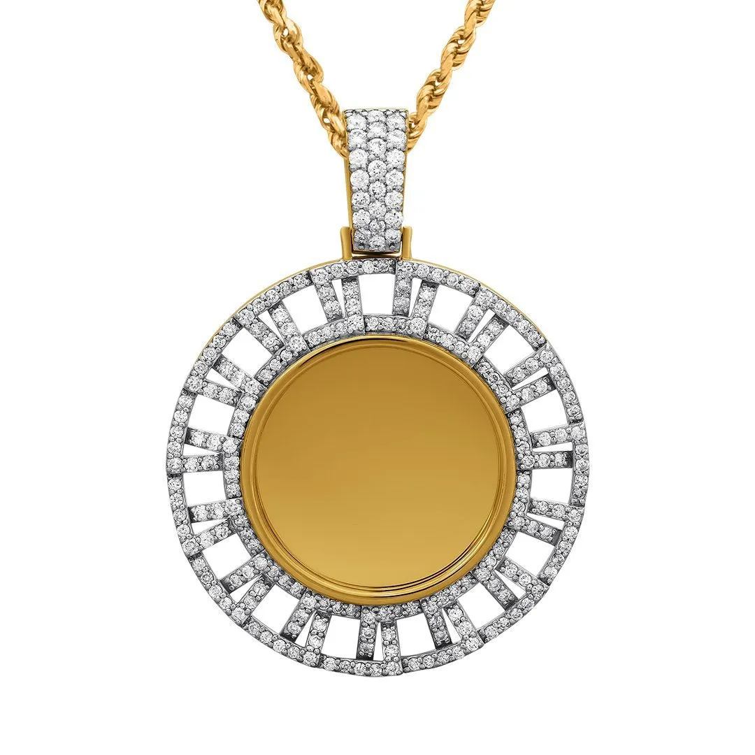 14k Yellow Gold Diamond Memory Pendant 2.15 Ctw