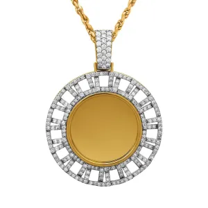 14k Yellow Gold Diamond Memory Pendant 2.15 Ctw