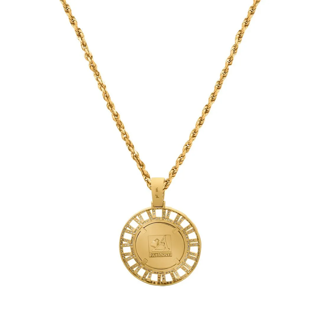 14k Yellow Gold Diamond Memory Pendant 2.15 Ctw