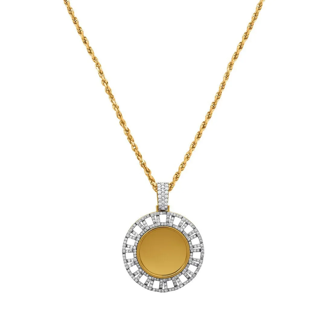 14k Yellow Gold Diamond Memory Pendant 2.15 Ctw