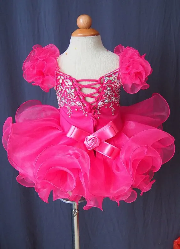 16 color-Infant/toddler/baby/children/kids doll style Girl's Pageant Dress  G053-2