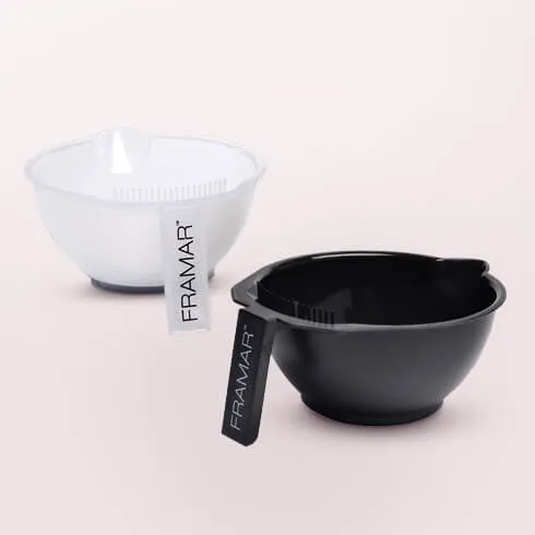 2-pack Coloring Color Bowls Black & Clear