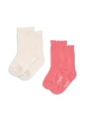 2 Pack Pointelle Socks