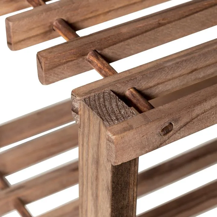 2-TIER WOOD SHOE RACK