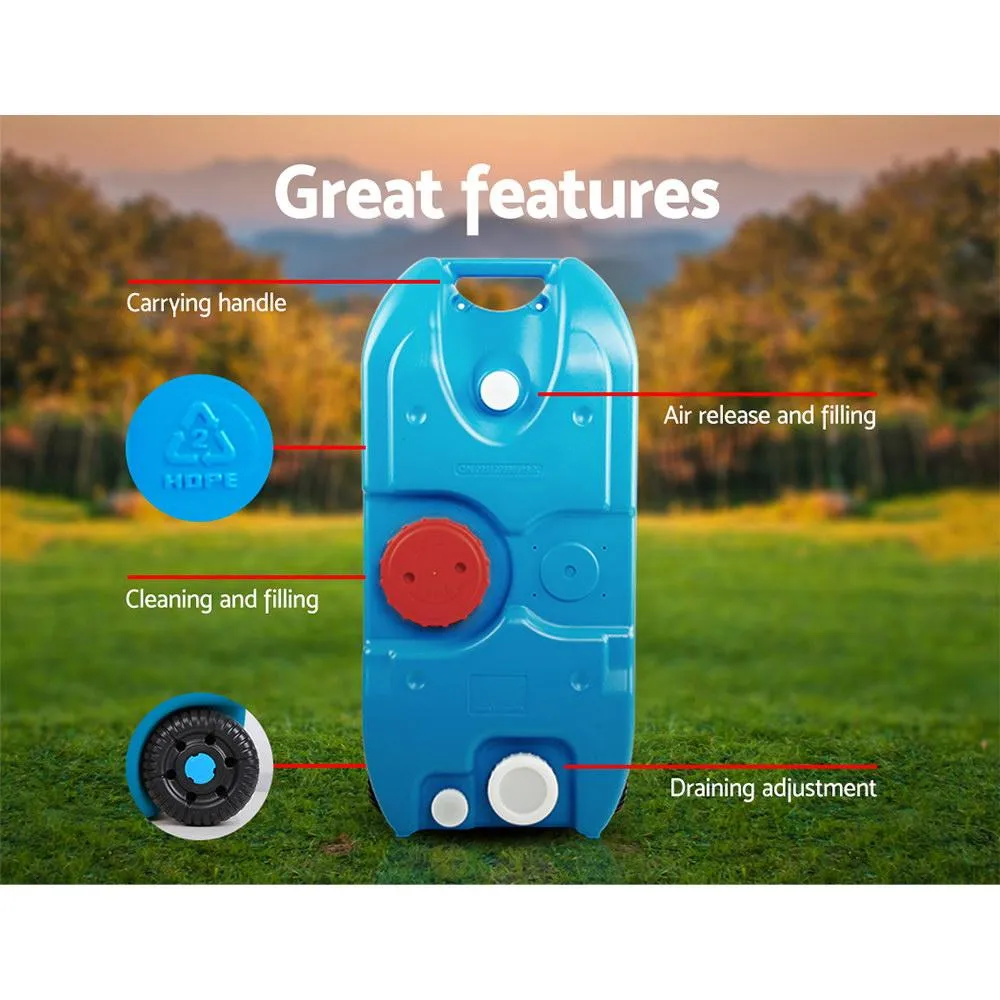 40L Blue Portable Wheel Water Tank