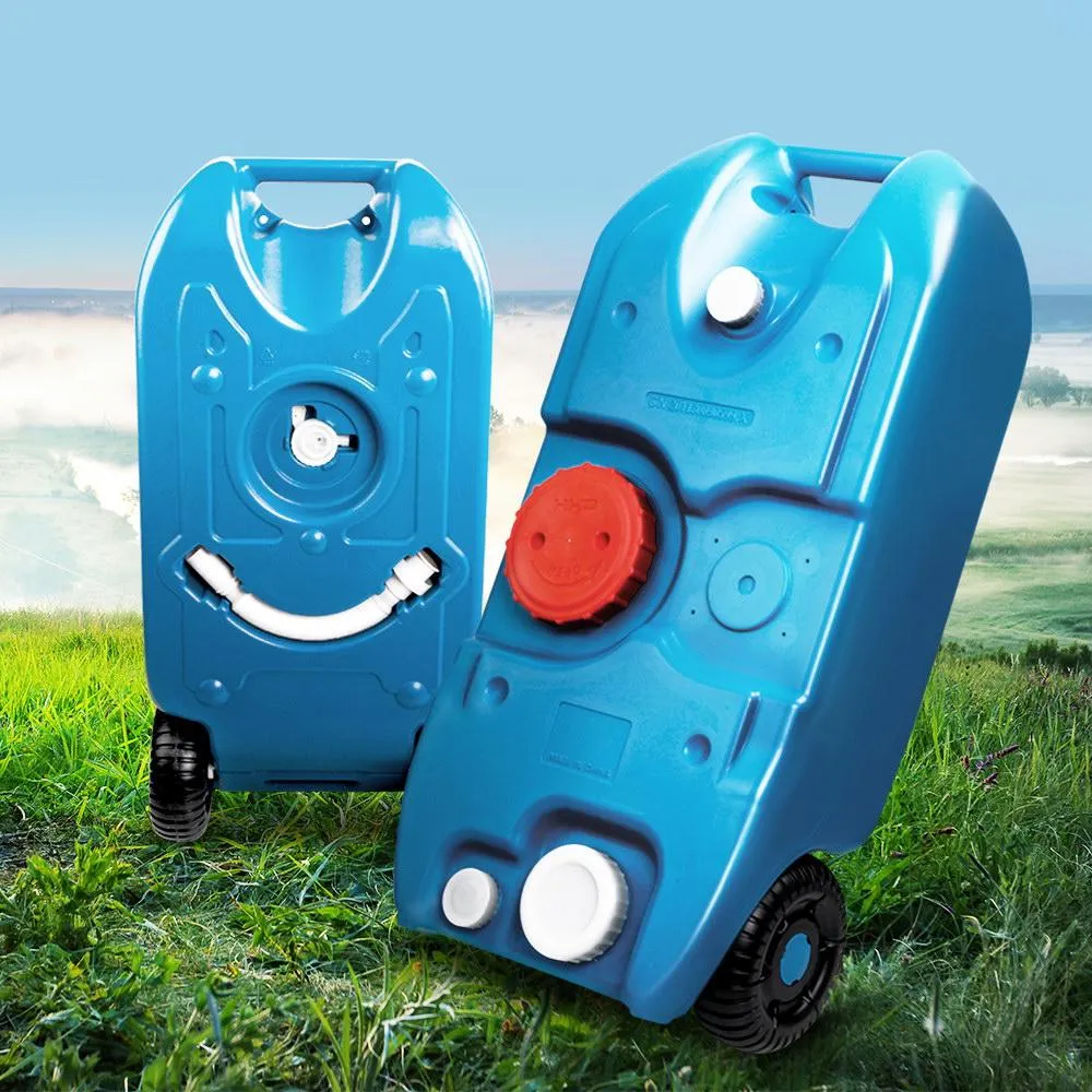 40L Blue Portable Wheel Water Tank