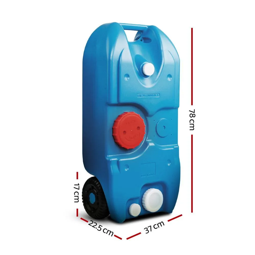 40L Blue Portable Wheel Water Tank