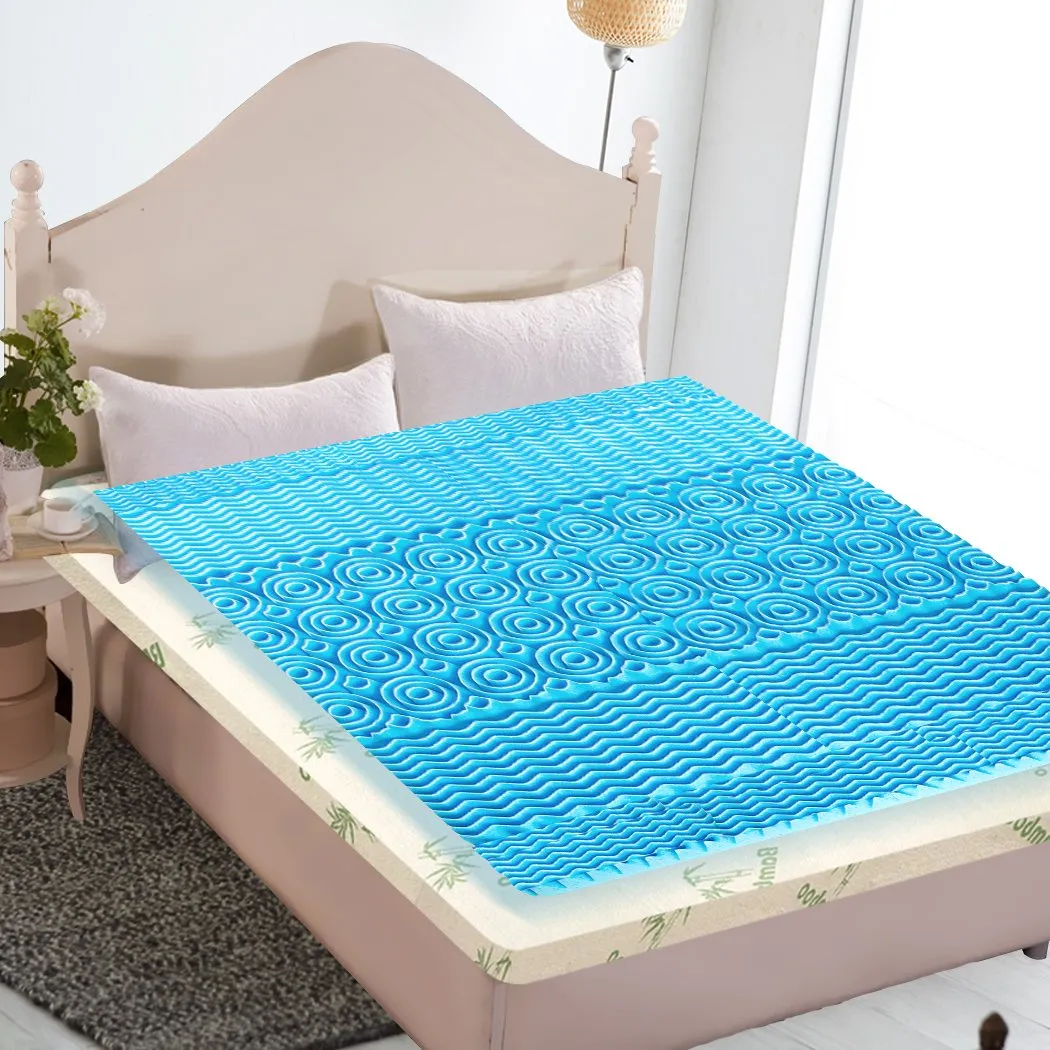 4cm Bedding Cool Gel Memory Foam Bed Mattress Topper Bamboo Cover Queen