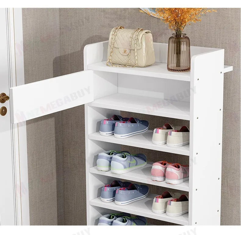 6 Tiers Wooden Shoe Rack Cabinet "Brown"