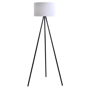 61.5" Mid-Century Modern Tripod Floor Lamp, Black Ebern Designs