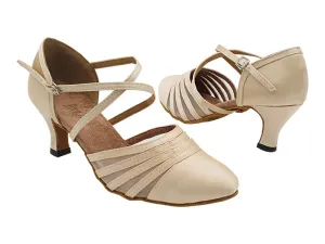 6862 Flesh Satin & Flesh Mesh