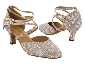 9691DXBling Champagne Glitter Satin