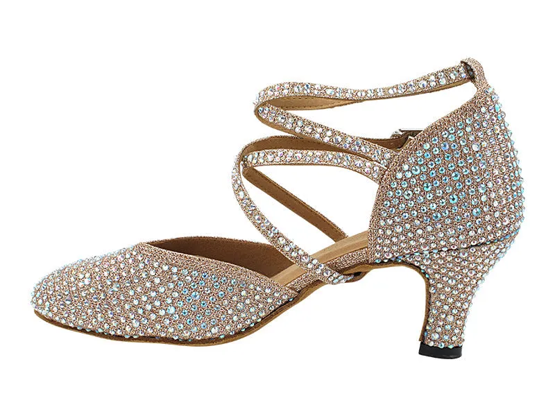 9691DXBling Champagne Glitter Satin