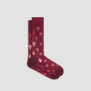 Abstract Mid-Calf Socks