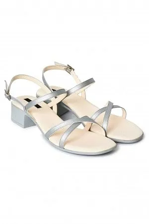 Aurelia Solid Silver Square Block Heel
