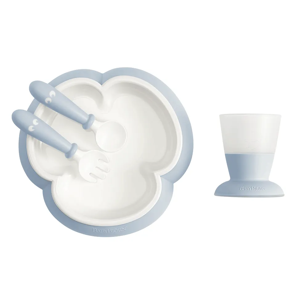 Baby Bjorn Baby Feeding 4-Piece Set (Powder Blue)
