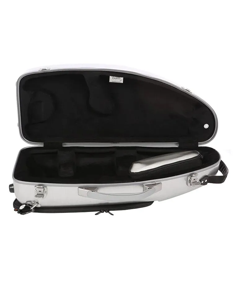 BAM "La Defense" Hightech Alto Saxophone Case with Pocket - Brushed Aluminum