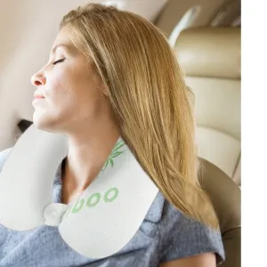 Bamboo Memory Foam Travel Neck Pillow! Offers support for your neck and head well, relieve neck and shoulder pressure and promote blood circulation, no more neck pain, soft and comfortable.