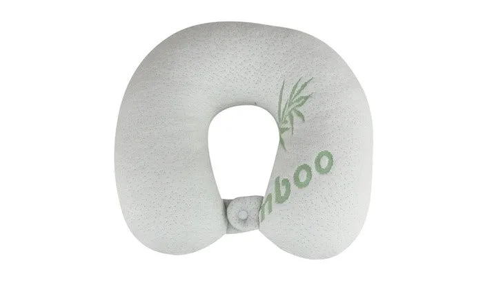 Bamboo Memory Foam Travel Neck Pillow! Offers support for your neck and head well, relieve neck and shoulder pressure and promote blood circulation, no more neck pain, soft and comfortable.