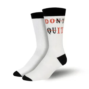Bambukas Mens Don't Quit Crew Socks