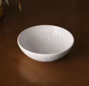 Beatriz Ball VIDA Croc Round Mini Bowl - White