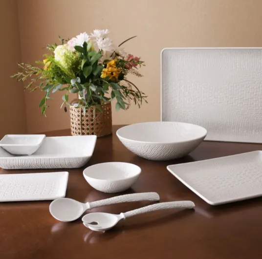 Beatriz Ball VIDA Croc Round Mini Bowl - White