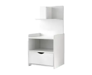 Bedside Table Cabinet Shelf Display Drawer Side Nightstand Unit Storage