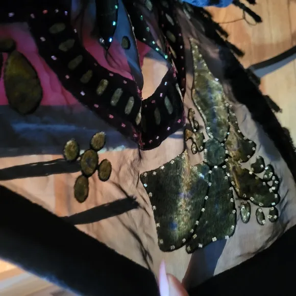 Black Floral Kimono