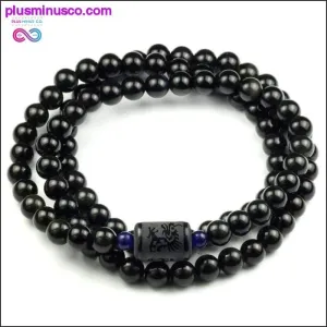 Black Rainbow Obsidian Natural Stone Multi-layer Beads