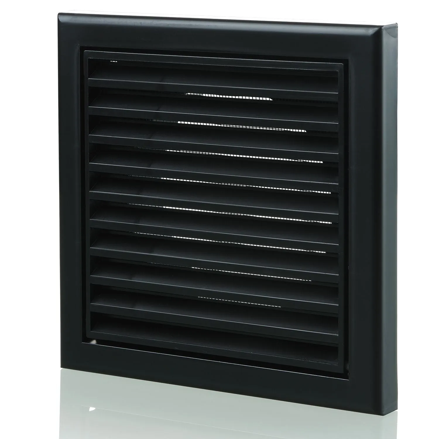 Blauberg DECOR 185X185/125S BLACK Plastic Vented Fixed Blade Air Ventilation Louvred Grille 5" 125mm