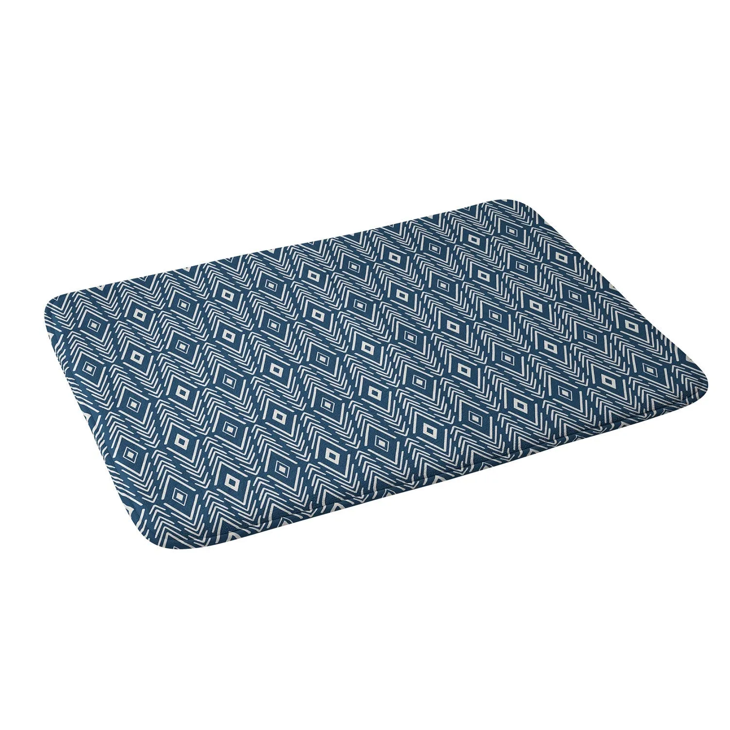 BOHEMIAN DIAMONDS NAVY MEMORY FOAM BATH MAT