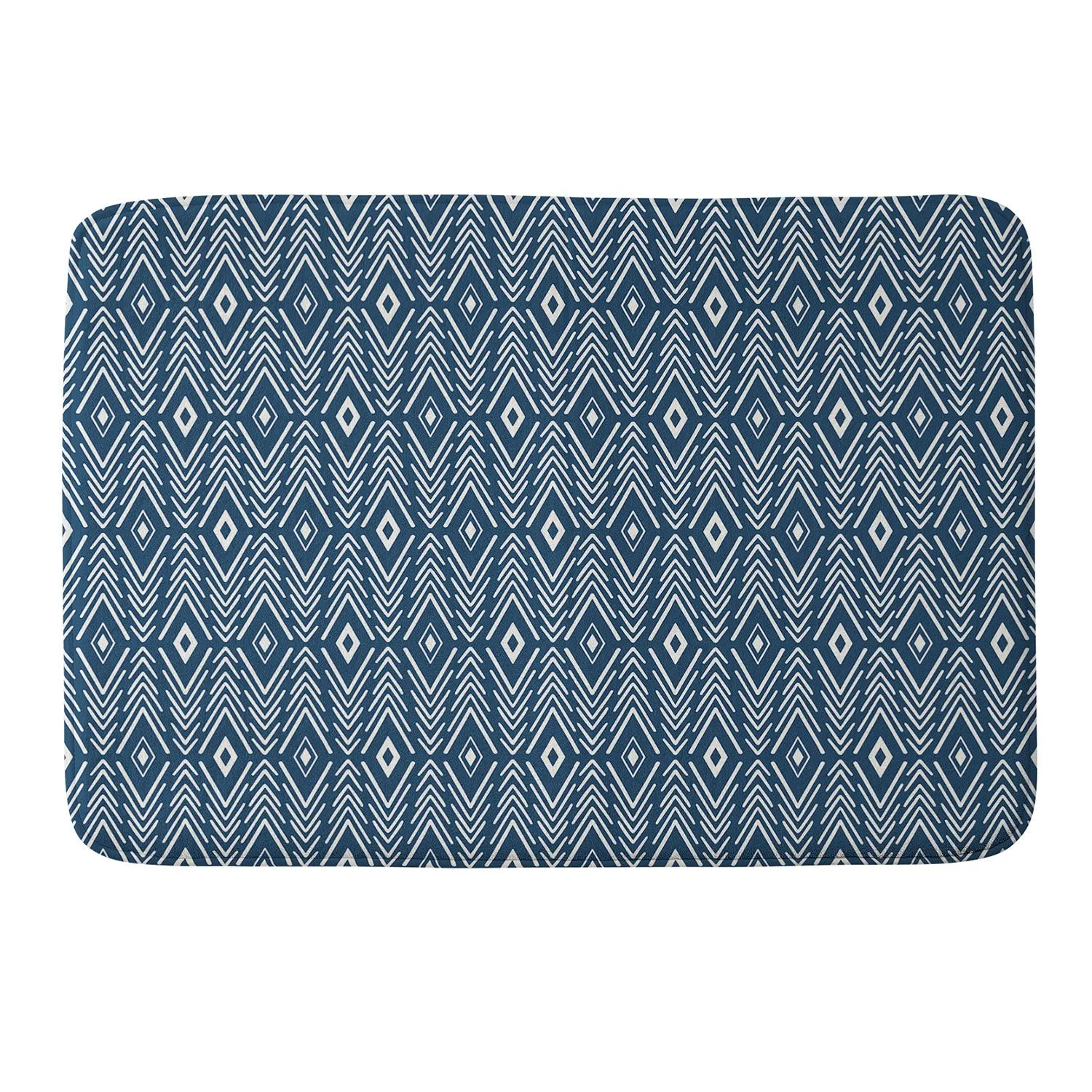 BOHEMIAN DIAMONDS NAVY MEMORY FOAM BATH MAT