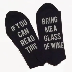 Bring Me a Glass of Wine Bamboo Dress Socks