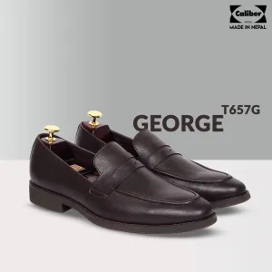 Caliber Shoes Coffee Slip On Formal Shoes For Men ( TOPAZ T 662 C )