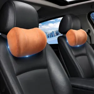 Car Headrest (2 PCS), Custom-Fit For Car, Update Version Premium Memory Foam Car Neck Pillow WAHY227