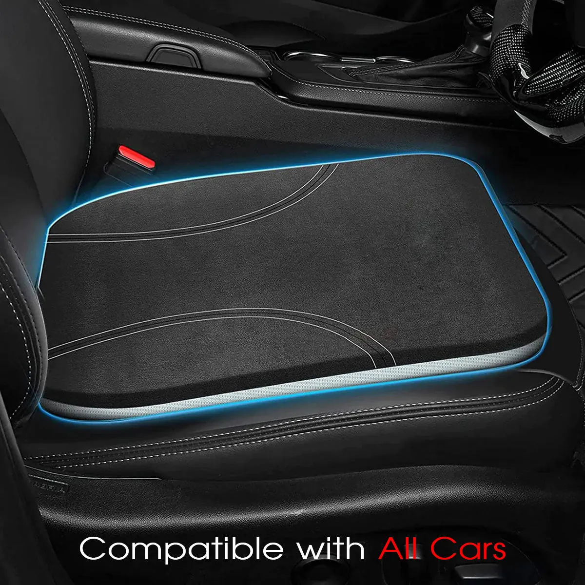 Car Seat Cushion, Custom Fit For Your Cars, Car Memory Foam Seat Cushion, Heightening Seat Cushion, Seat Cushion for Car and Office Chair KO19999