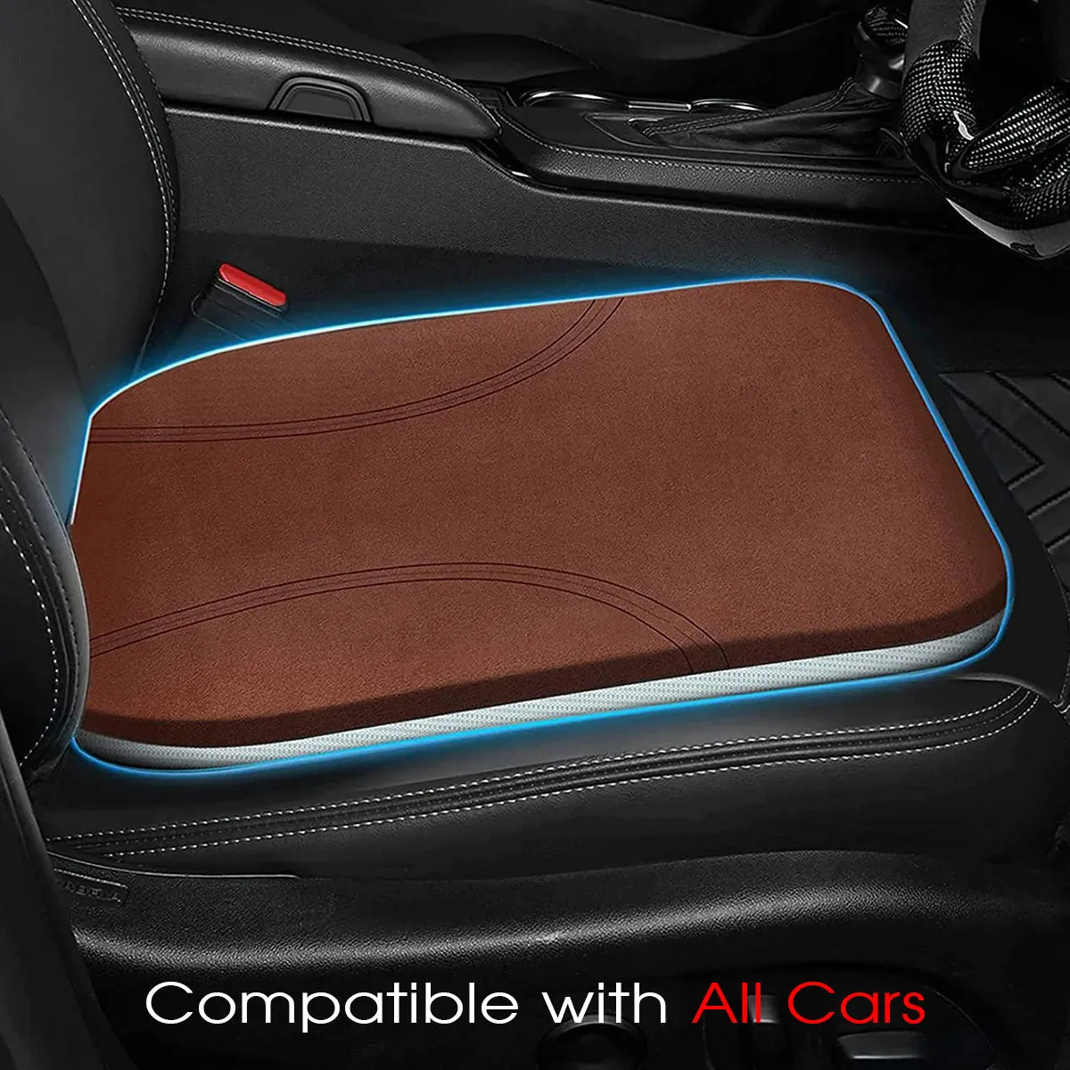 Car Seat Cushion, Custom Fit For Your Cars, Car Memory Foam Seat Cushion, Heightening Seat Cushion, Seat Cushion for Car and Office Chair KO19999