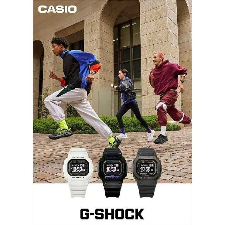 CASIO G-SHOCK G-SQUAD CARDIOMETER BLUETOOTH DIGITAL BLACK & BLUE MEN WATCH DW-H5600-1A2JR