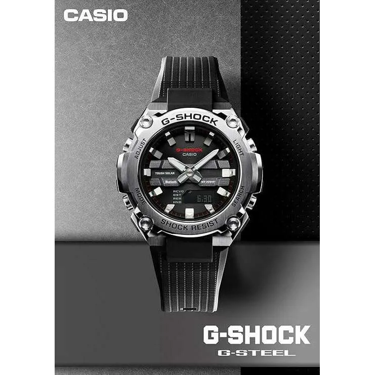 CASIO G-SHOCK G-STEEL BLUETOOTH SOLAR ANALOG DIGITAL BLACK MEN WATCH GST-B600-1AJF