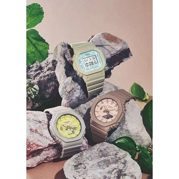 CASIO G-SHOCK MID-SIZE MODEL BEIGE & BLUE DIGITAL LADIES WATCH GMD-S5600NC-9JF