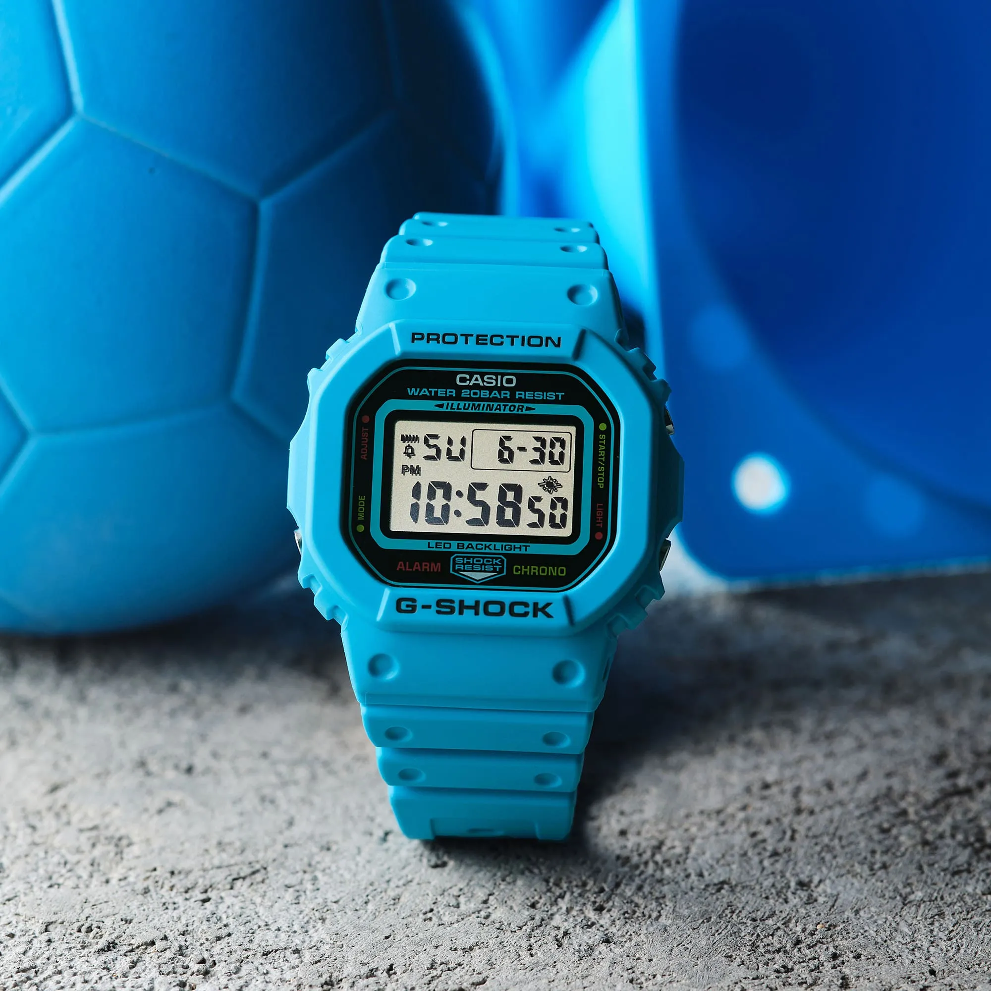 Casio G-Shock Vivid Blue Digital Watch DW5600EP-2CR