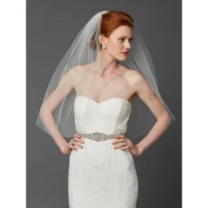 Classic Single Layer Cut Edge Veil
