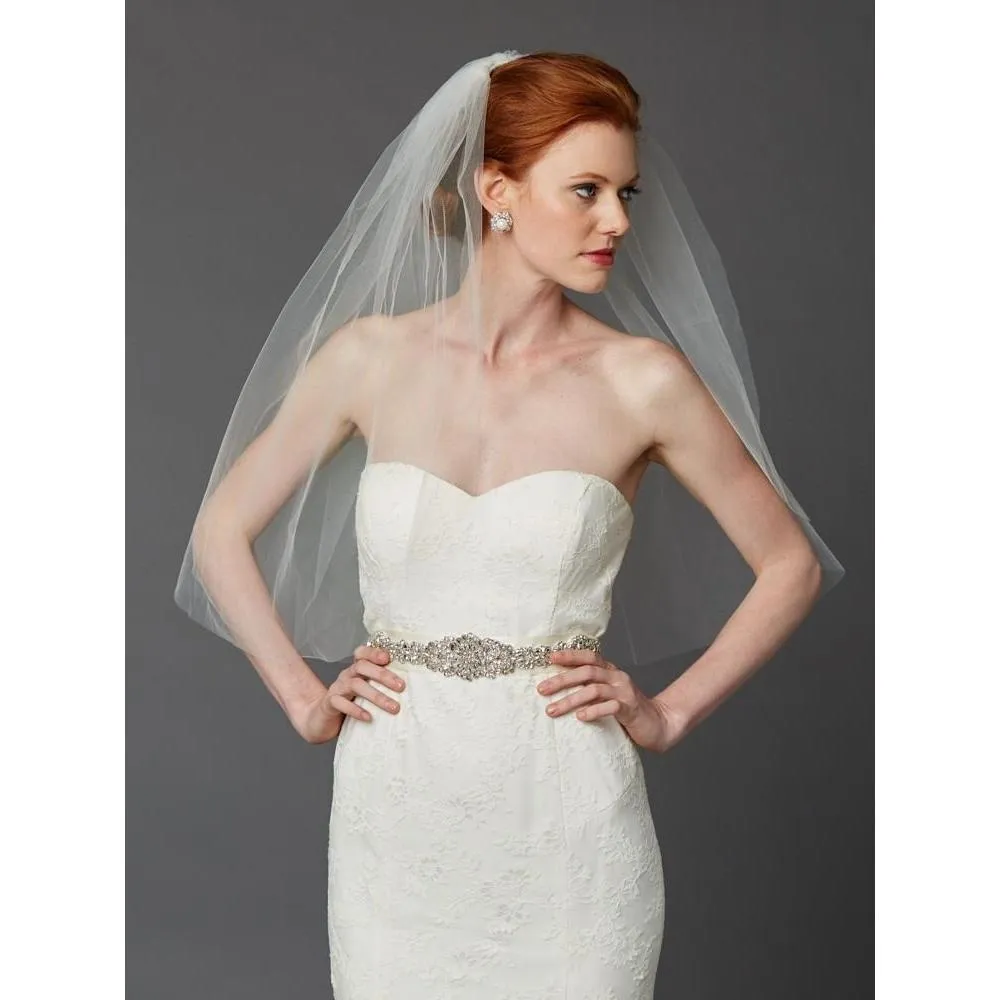 Classic Single Layer Cut Edge Veil