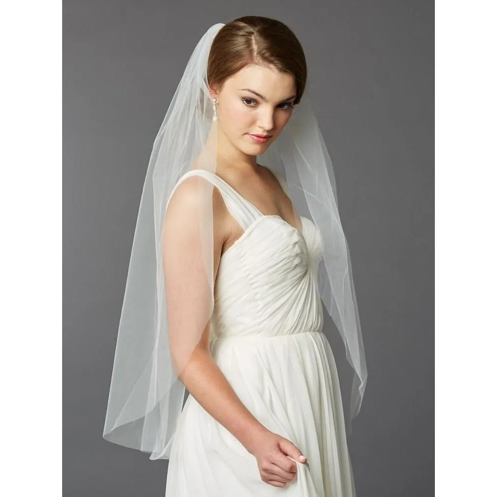 Classic Single Layer Cut Edge Veil