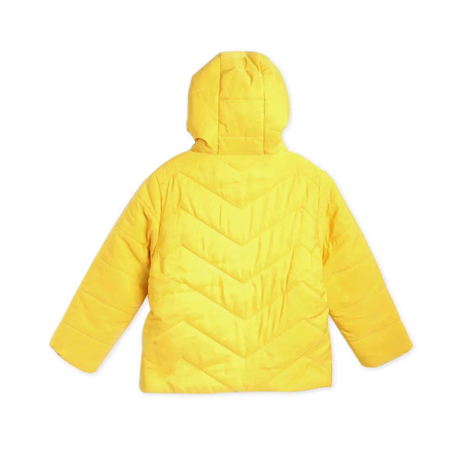 Colorblock Quilted Hooded Reversible Jacket