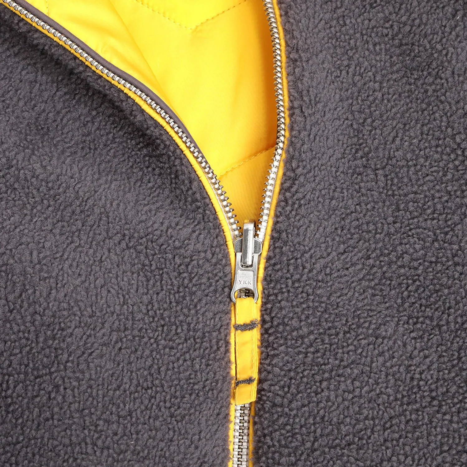 Colorblock Quilted Hooded Reversible Jacket