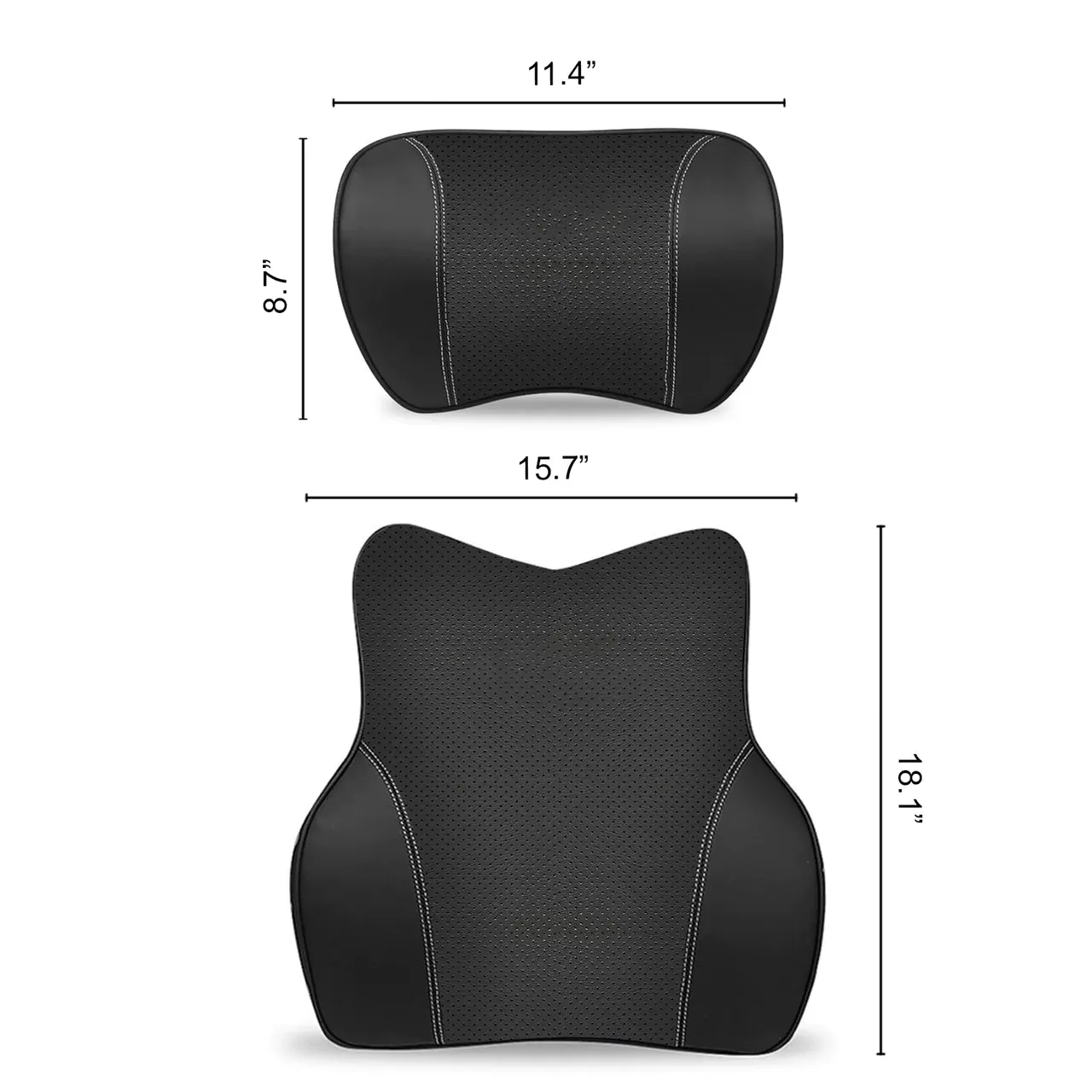 Custom Text For Car Headrest Neck Pillow and Lumbar Support Back Cushion Kit, Compatible with All Cars, Memory Foam Erognomic Design Universal Fit Muscle Pain and Tension Relief for Car Seat TY13992