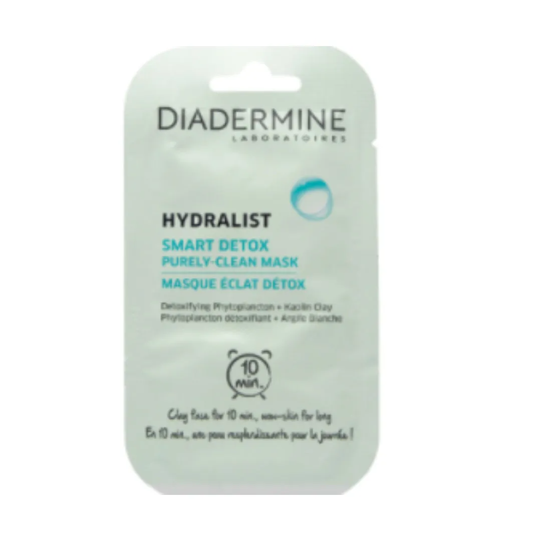 Diadermine hydralist smart detox purely-clean mask x3 packs