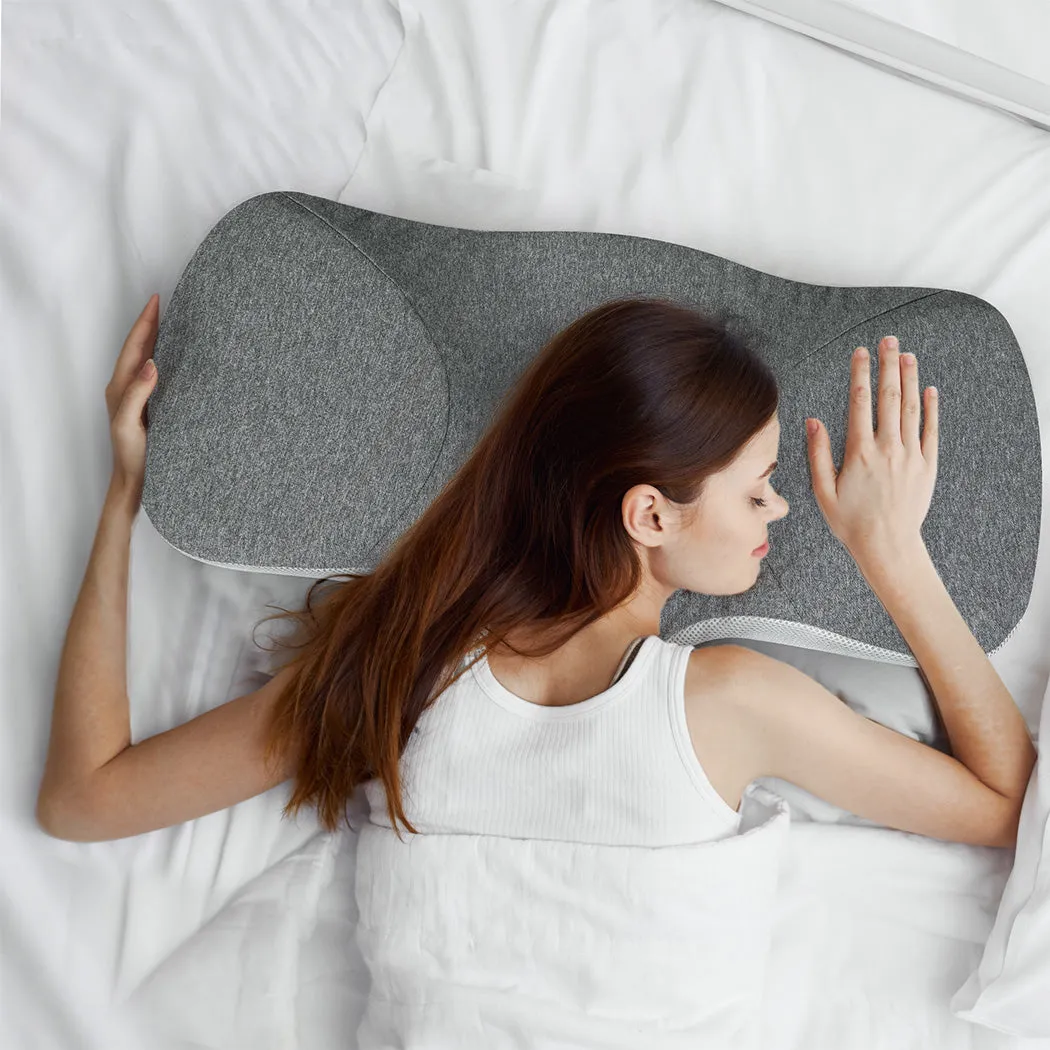 Dreamz Memory Foam Pillow Pillowcase Supprt Grey Rebound