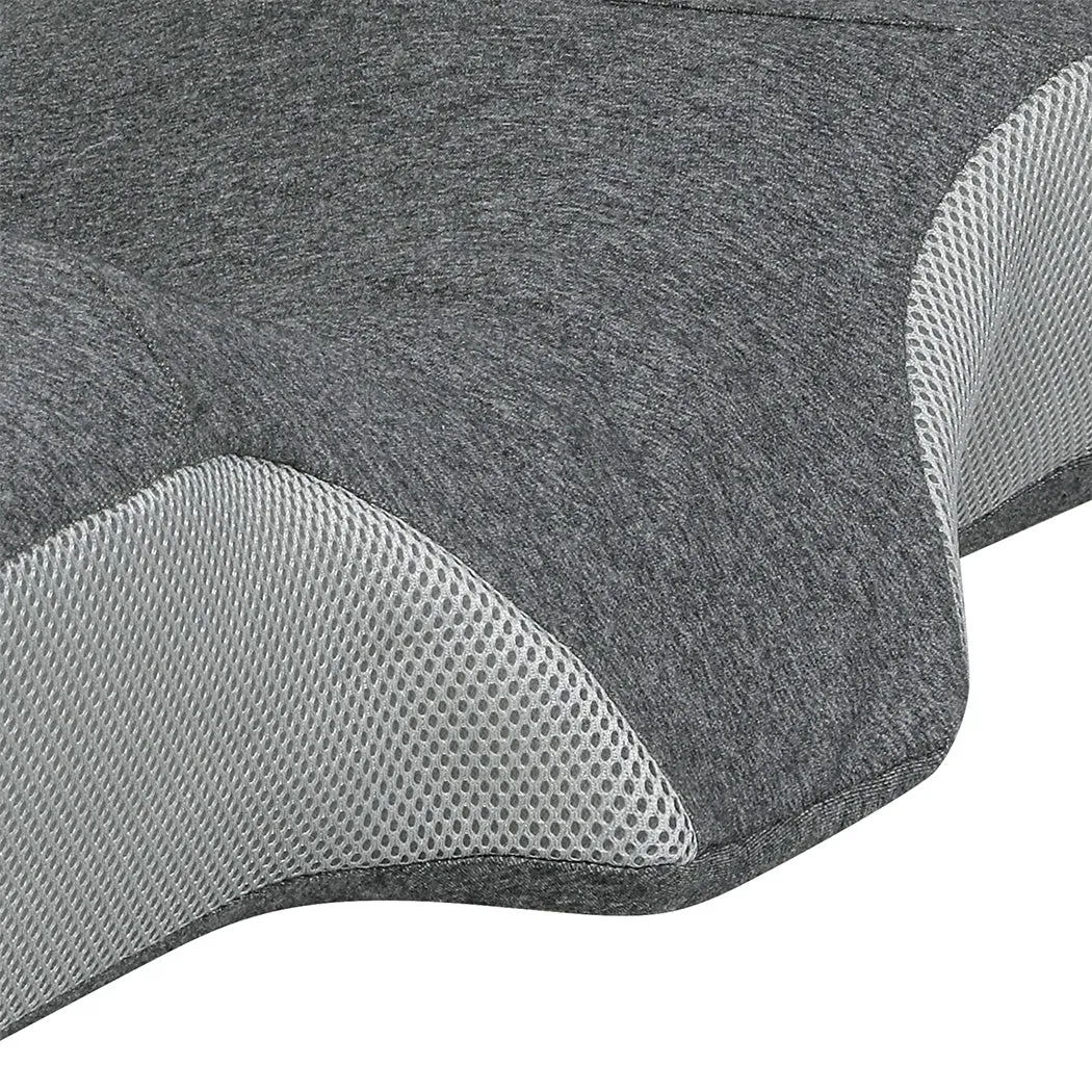 Dreamz Memory Foam Pillow Pillowcase Supprt Grey Rebound